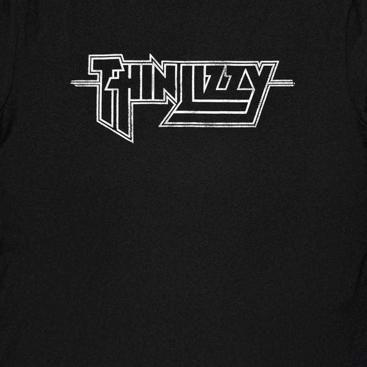 Black - Side - Thin Lizzy Unisex Adult Mono Logo T-Shirt