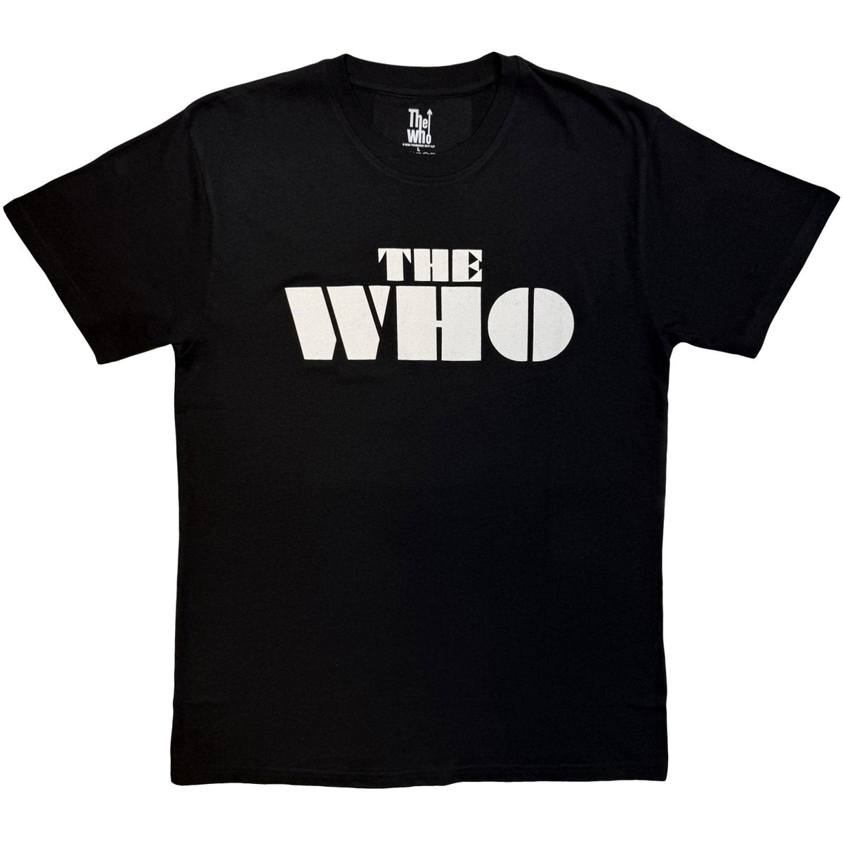 Black - Front - The Who Unisex Adult Block Logo T-Shirt