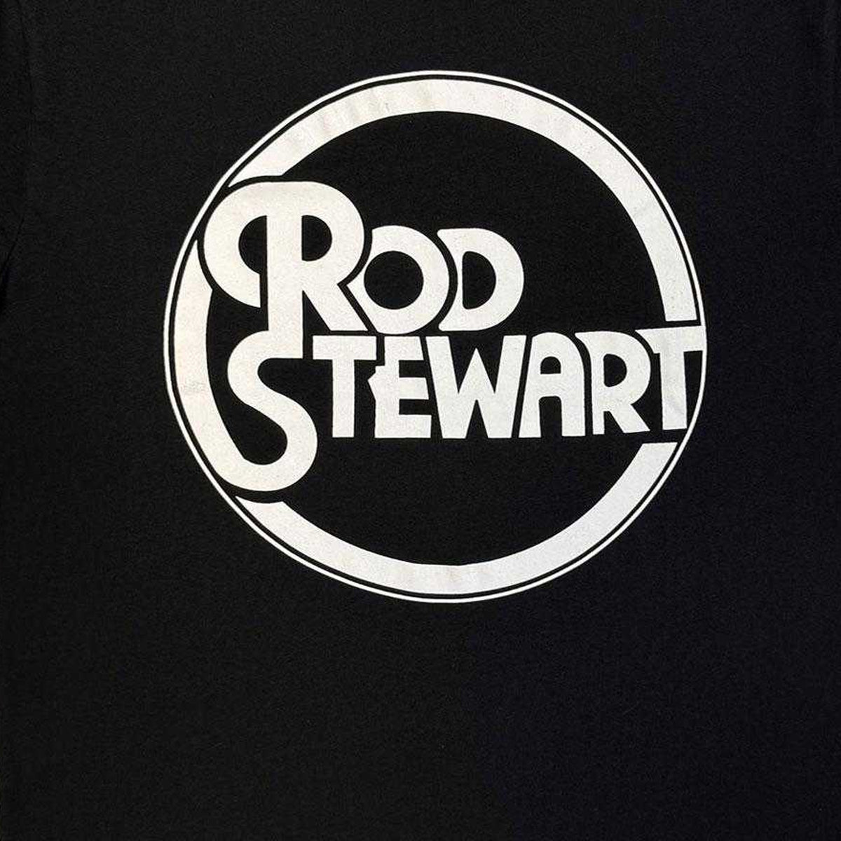 Black - Side - Rod Stewart Unisex Adult Circle Logo T-Shirt