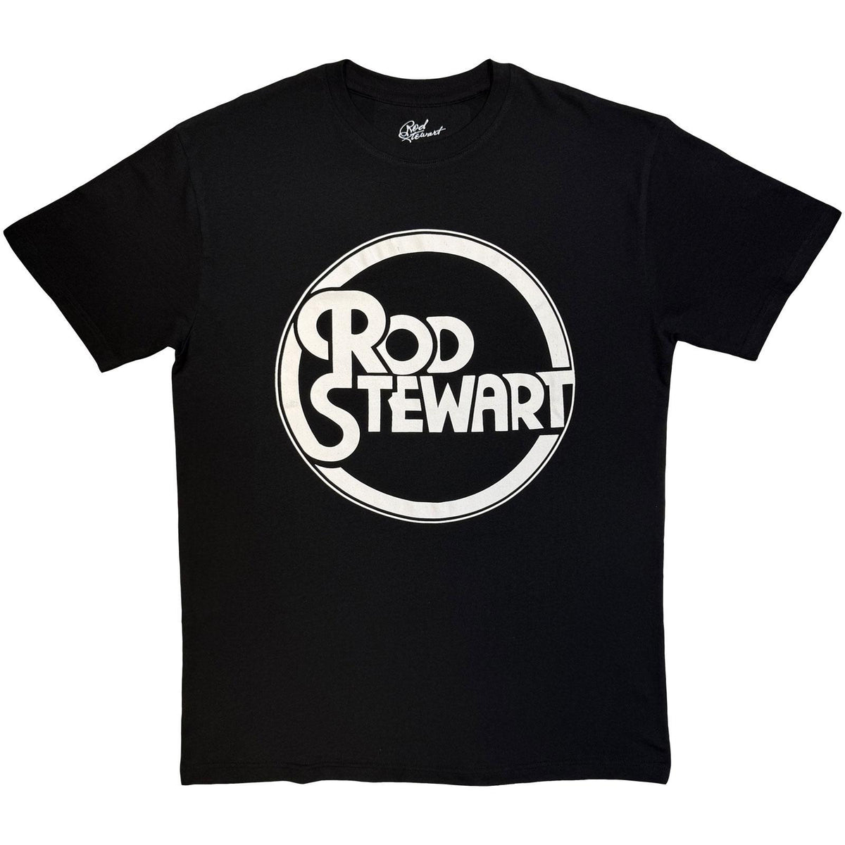 Black - Front - Rod Stewart Unisex Adult Circle Logo T-Shirt