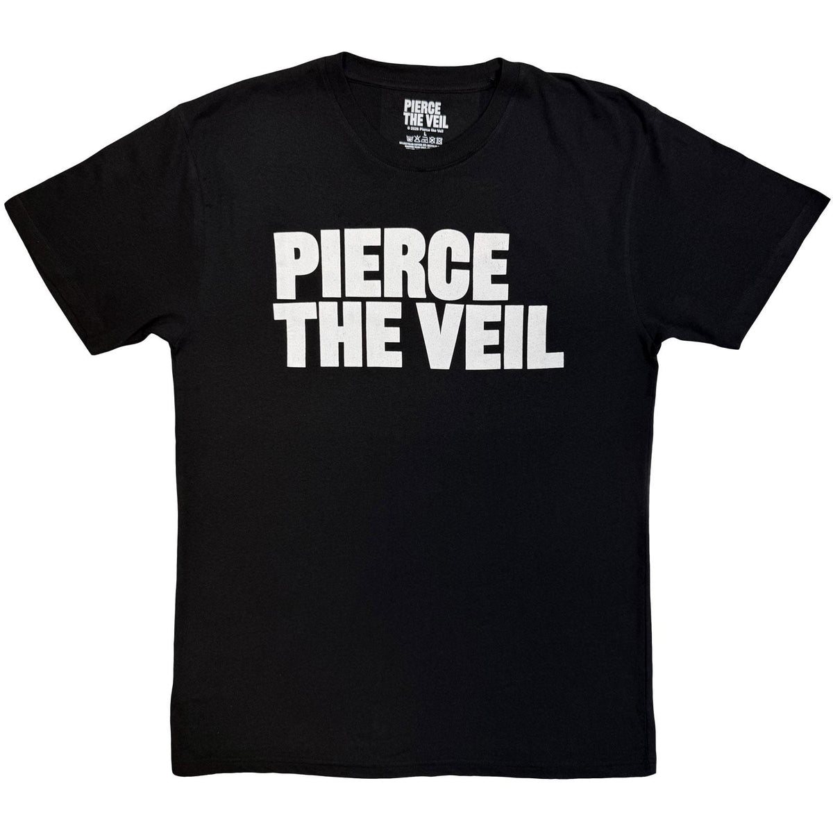 Black - Front - Pierce The Veil Unisex Adult Mono Logo T-Shirt