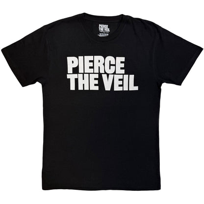 Black - Front - Pierce The Veil Unisex Adult Mono Logo T-Shirt