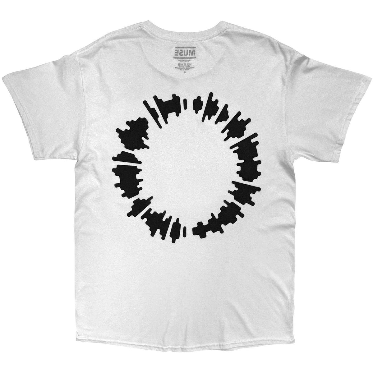 White - Back - Muse Unisex Adult The Wow Signal Back Print T-Shirt