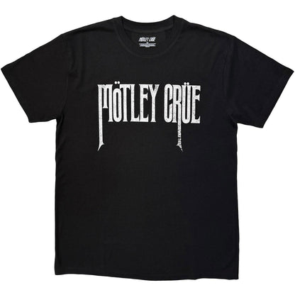 Black - Front - Motley Crue Unisex Adult Mono Logo T-Shirt