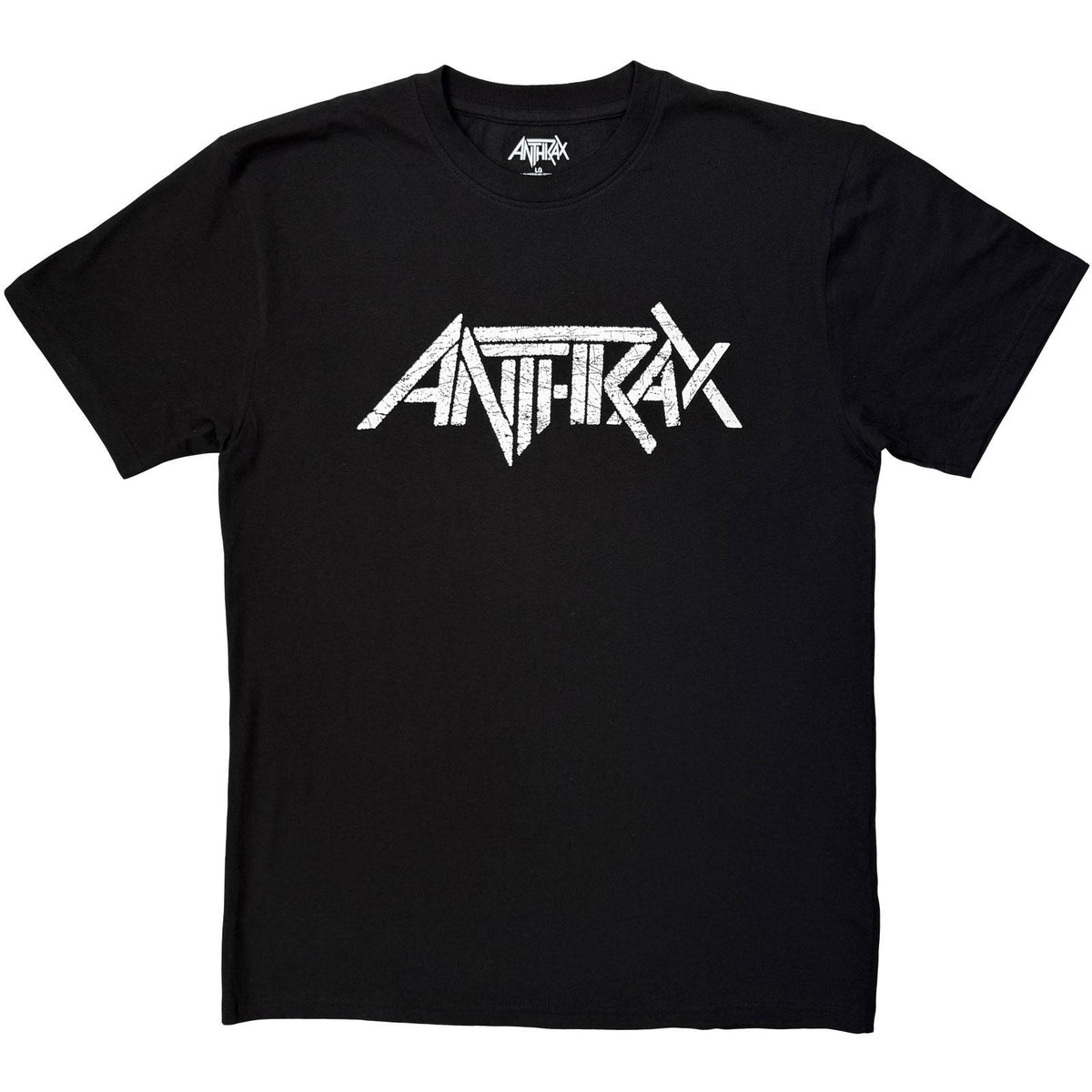 Black - Front - Anthrax Unisex Adult Mono Logo T-Shirt