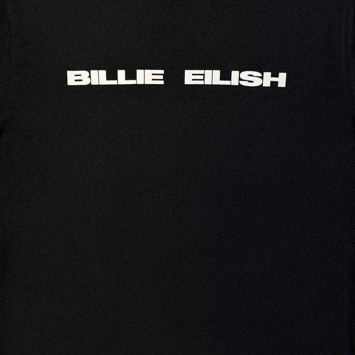Black - Side - Billie Eilish Unisex Adult Mono Logo T-Shirt
