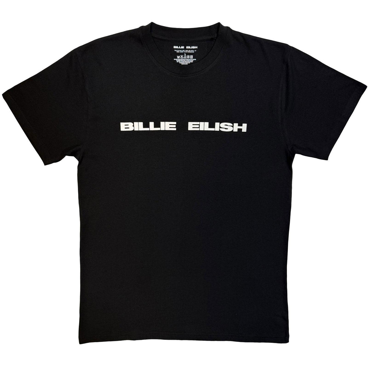 Black - Front - Billie Eilish Unisex Adult Mono Logo T-Shirt