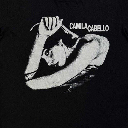 Black - Side - Camila Cabello Unisex Adult Pose Logo T-Shirt