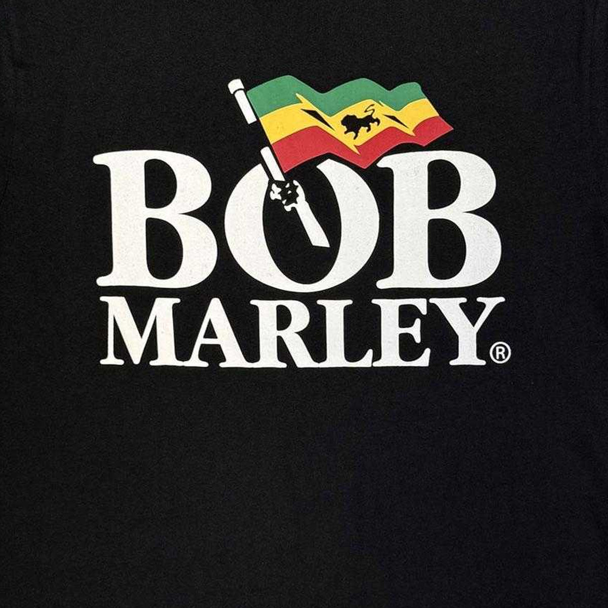 Black - Side - Bob Marley Unisex Adult Mono Logo T-Shirt