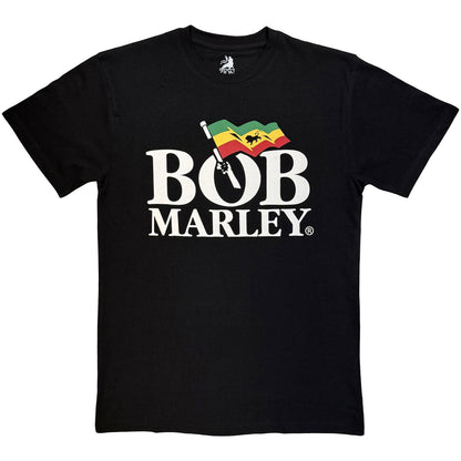 Black - Front - Bob Marley Unisex Adult Mono Logo T-Shirt