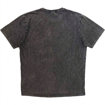 Charcoal Grey - Back - AC-DC Unisex Adult Logo Stone Wash T-Shirt