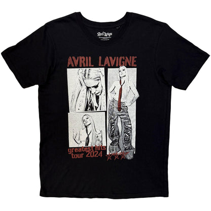 Black - Front - Avril Lavigne Unisex Adult Greatest Hits Tour T-Shirt