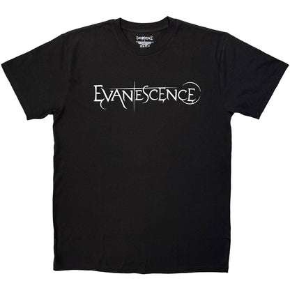 Black - Front - Evanescence Unisex Adult Mono Logo T-Shirt