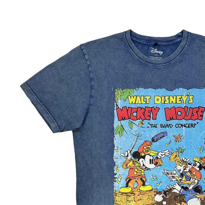 Denim Blue - Lifestyle - Disney Unisex Adult The Band Concert Mickey Stone Wash T-Shirt