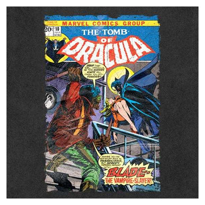 Black - Side - Marvel Comics Unisex Adult Tomb Of Dracula Stone Wash T-Shirt