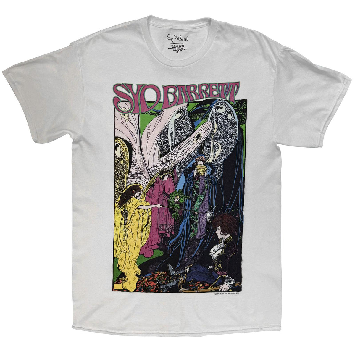 White - Front - Syd Barrett Unisex Adult Finished Tea T-Shirt
