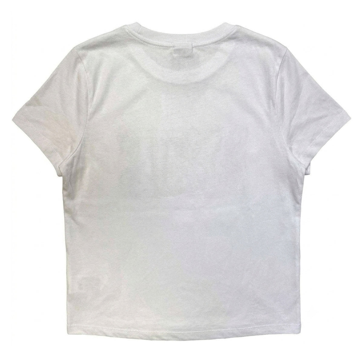 White - Back - Oasis Womens-Ladies Threaded Logo Fitted T-Shirt