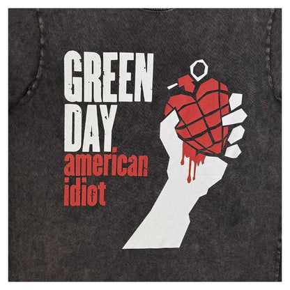 Charcoal Grey - Back - Green Day Unisex Adult American Idiot Stone Wash T-Shirt