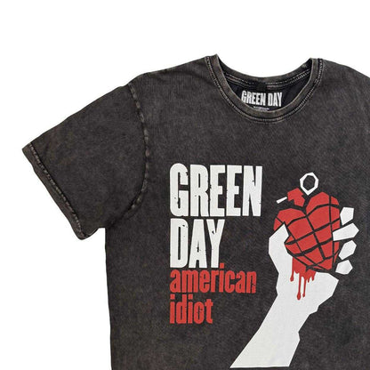 Charcoal Grey - Side - Green Day Unisex Adult American Idiot Stone Wash T-Shirt