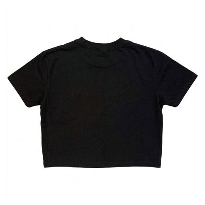 Black - Back - Bruce Springsteen Womens-Ladies Born in the USA Crop Top