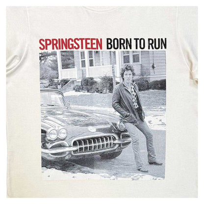 White - Side - Bruce Springsteen Unisex Adult Unplugged Born To Run T-Shirt