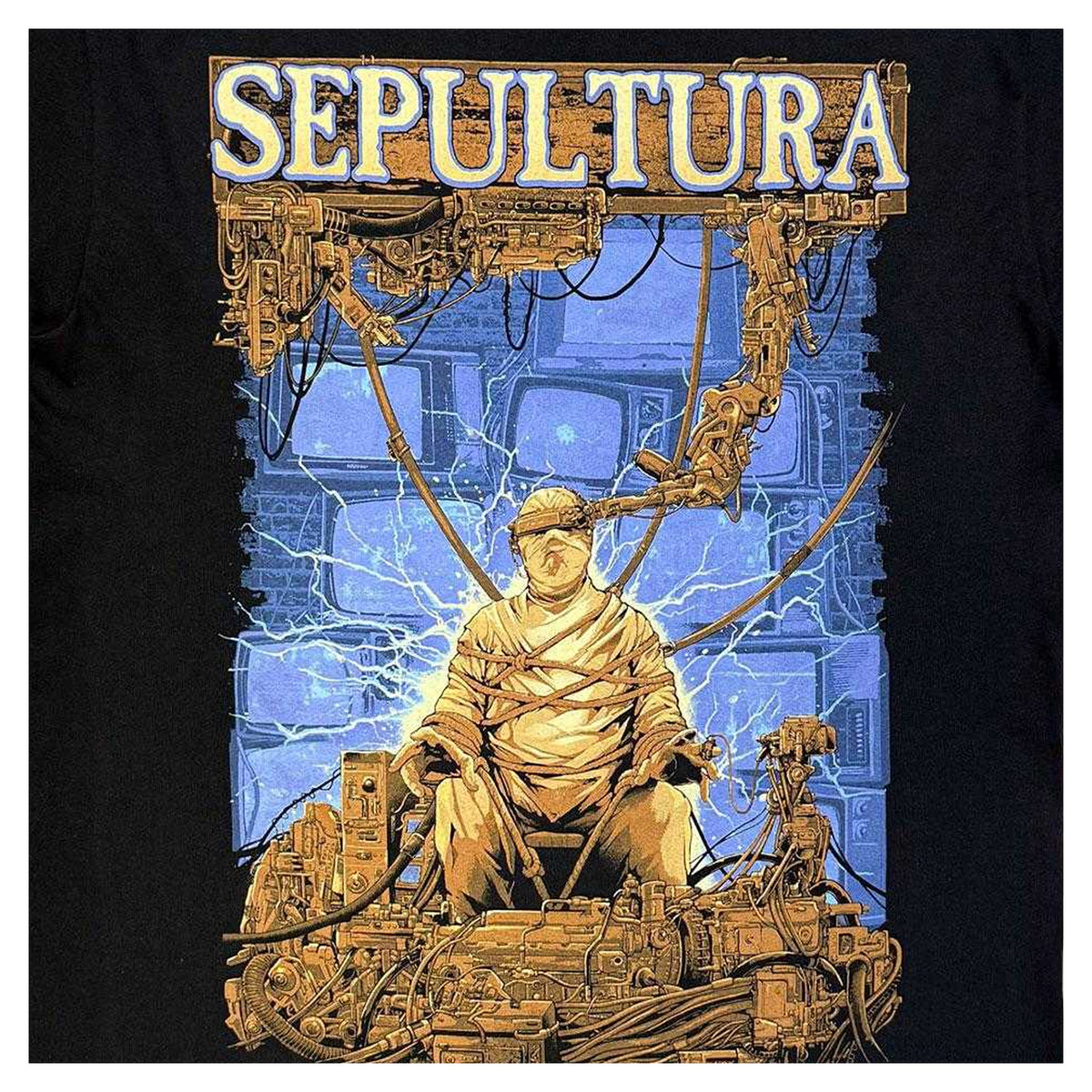 Black - Side - Sepultura Unisex Adult Chaos AD Back Print T-Shirt