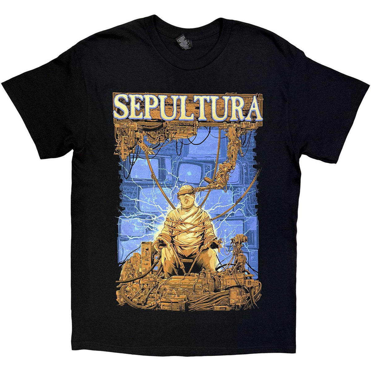 Black - Front - Sepultura Unisex Adult Chaos AD Back Print T-Shirt