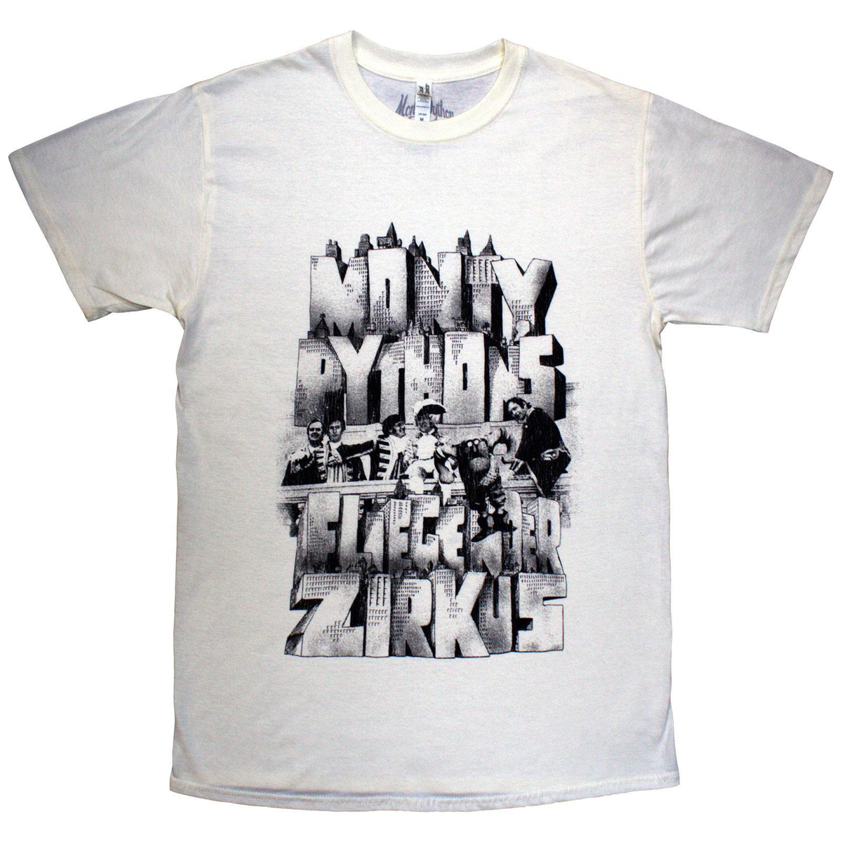 Natural - Front - Monty Python Unisex Adult Zirkus T-Shirt