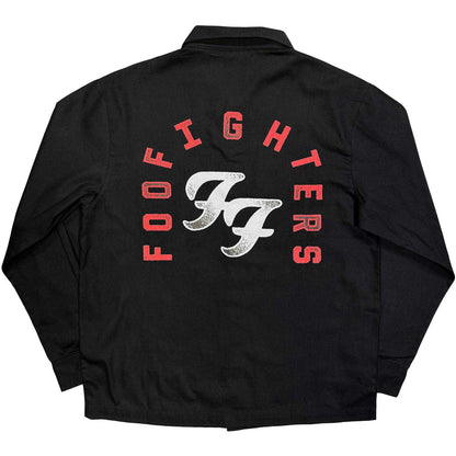 Black-Red - Back - Foo Fighters Unisex Adult Arched Logo Shirt