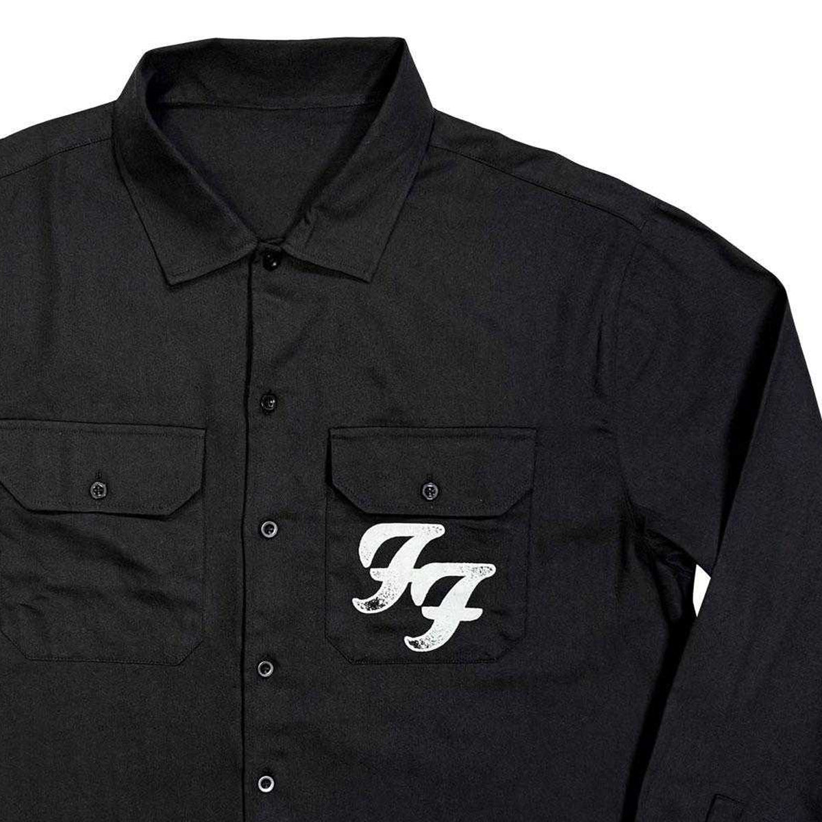 Black-Red - Side - Foo Fighters Unisex Adult Arched Logo Shirt