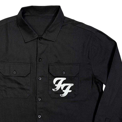 Black-Red - Side - Foo Fighters Unisex Adult Arched Logo Shirt