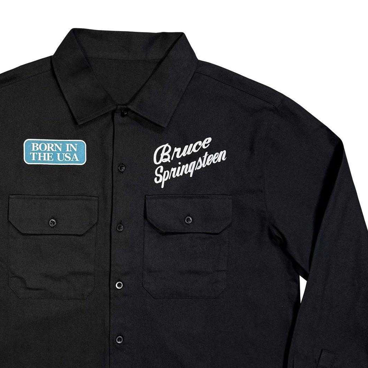 Black - Side - Bruce Springsteen Unisex Adult Born In The USA Tour 84-85 Back Print Shirt