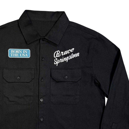 Black - Side - Bruce Springsteen Unisex Adult Born In The USA Tour 84-85 Back Print Shirt