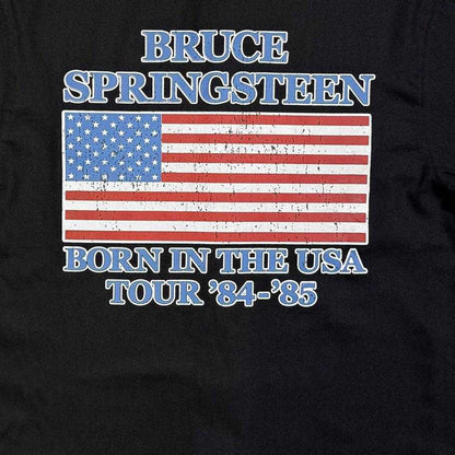 Black - Lifestyle - Bruce Springsteen Unisex Adult Born In The USA Tour 84-85 Back Print Shirt
