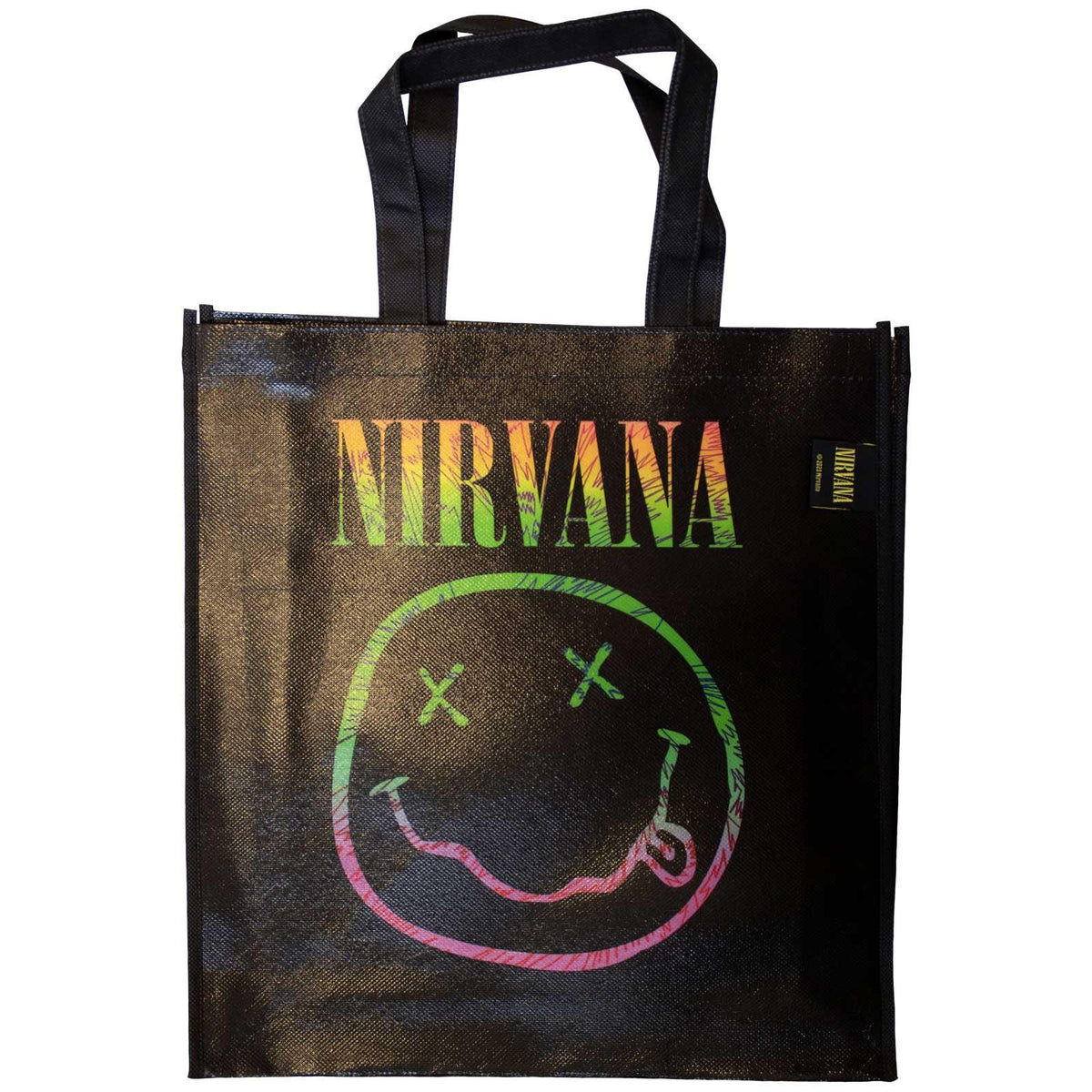 Black - Front - Nirvana Sorbet Ray Happy Face Eco Friendly Bag