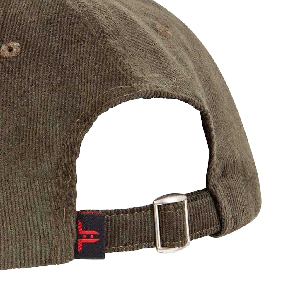 Olive Green - Close up - Tokyo Time Unisex Adult Corduroy Baseball Cap