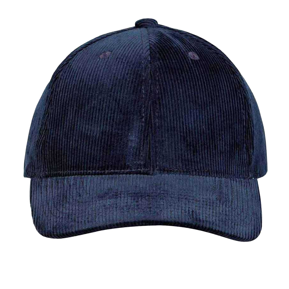 Navy Blue - Side - Tokyo Time Unisex Adult Corduroy Baseball Cap