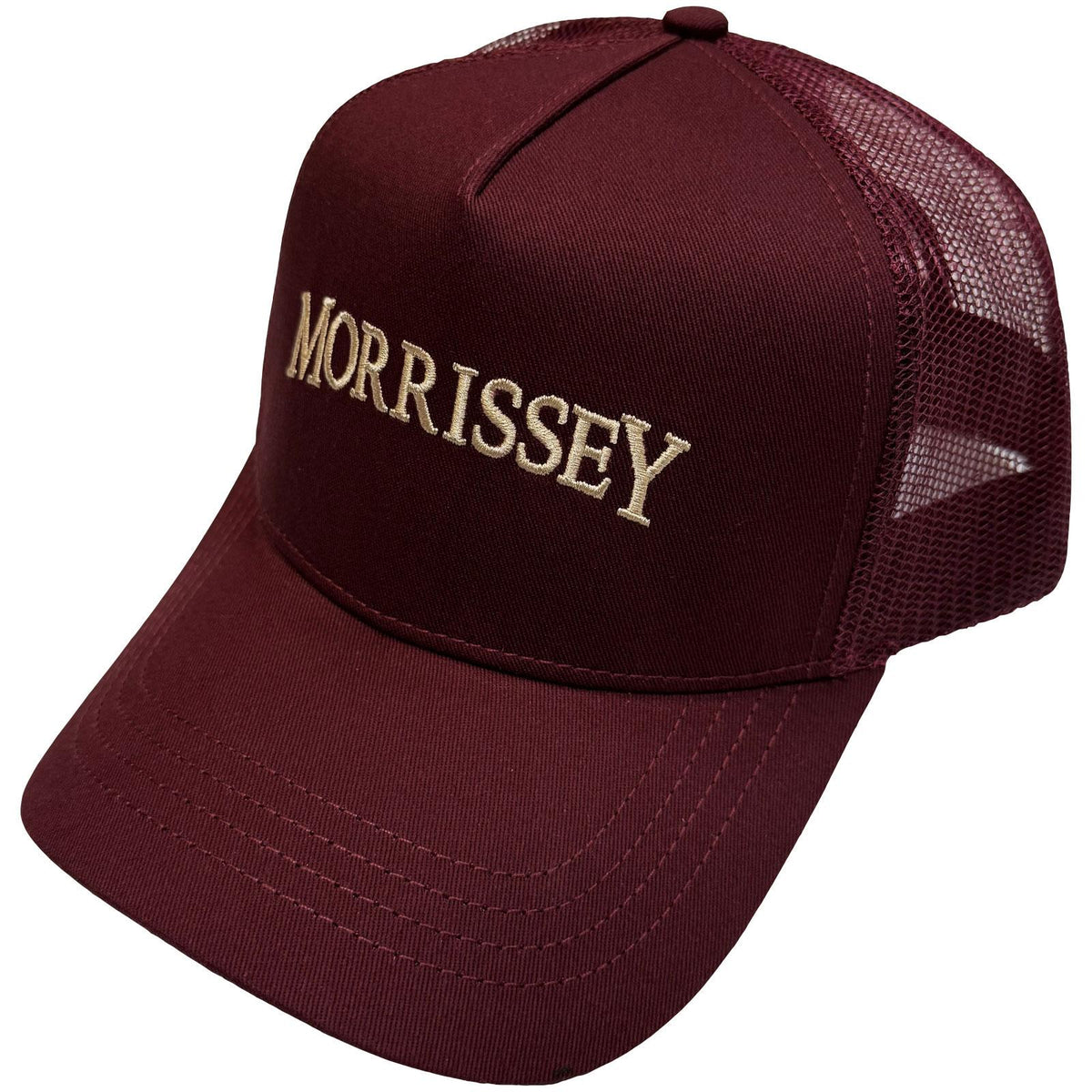 Maroon Red - Side - Morrissey Arched Logo Trucker Cap