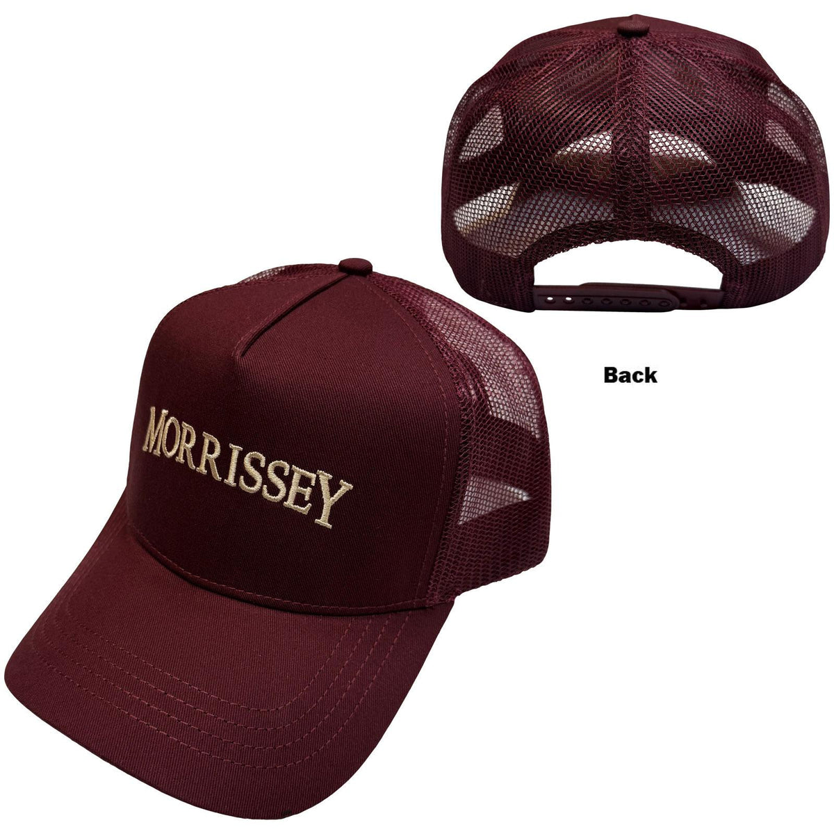 Maroon Red - Front - Morrissey Arched Logo Trucker Cap