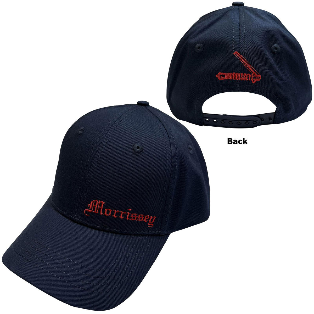 Black - Front - Morrissey Old English Logo Baseball Cap