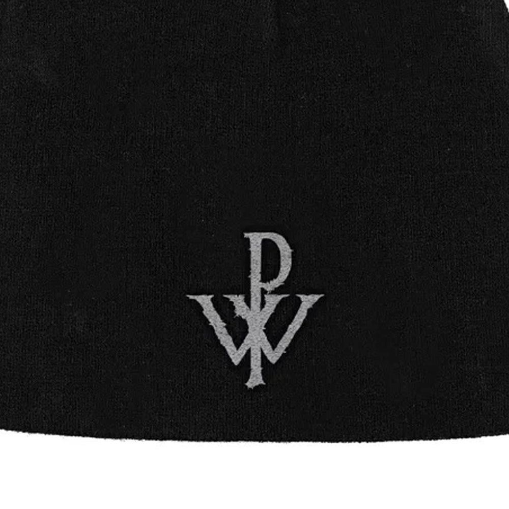 Black - Side - Powerwolf Unisex Adult Logo Beanie