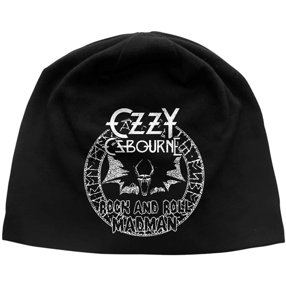Black - Front - Ozzy Osbourne Unisex Adult Rock & Roll Madman Beanie