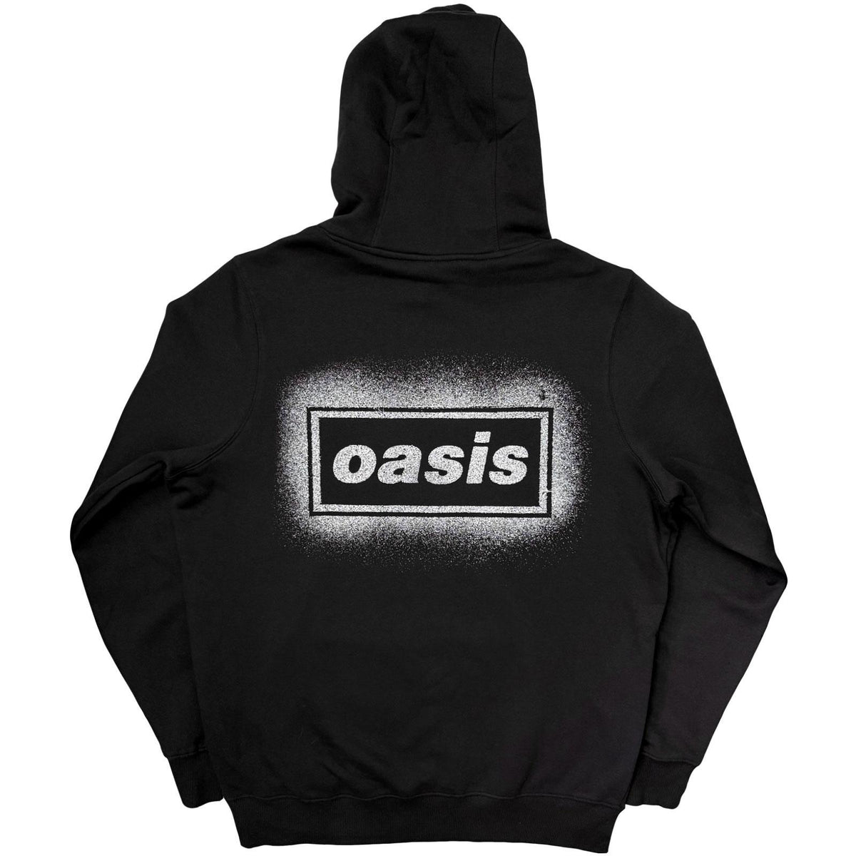 Black - Back - Oasis Unisex Adult Live ´25 World Tour Spray Logo Back & Sleeve Print Hoodie
