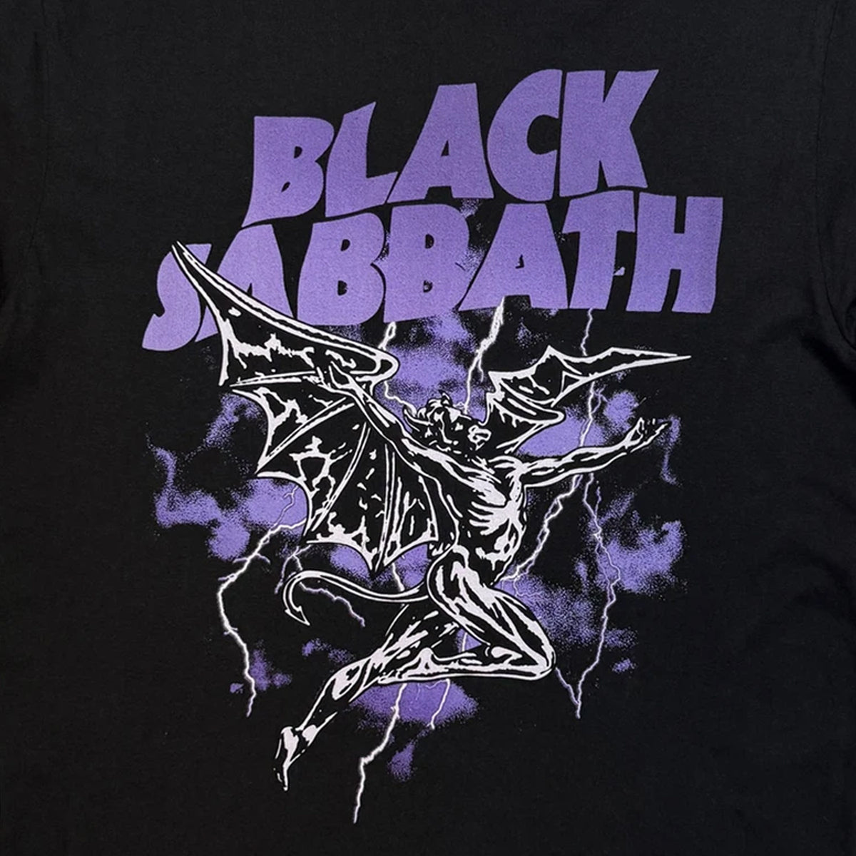 Black - Side - Black Sabbath Unisex Adult Henry Lightning T-Shirt