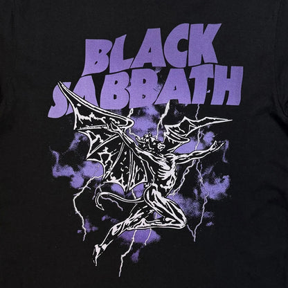 Black - Side - Black Sabbath Unisex Adult Henry Lightning T-Shirt