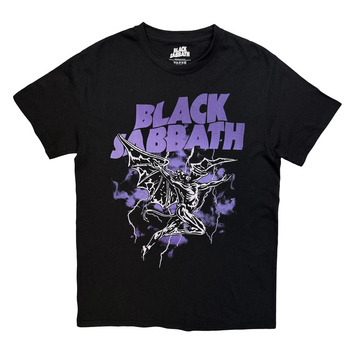 Black - Front - Black Sabbath Unisex Adult Henry Lightning T-Shirt