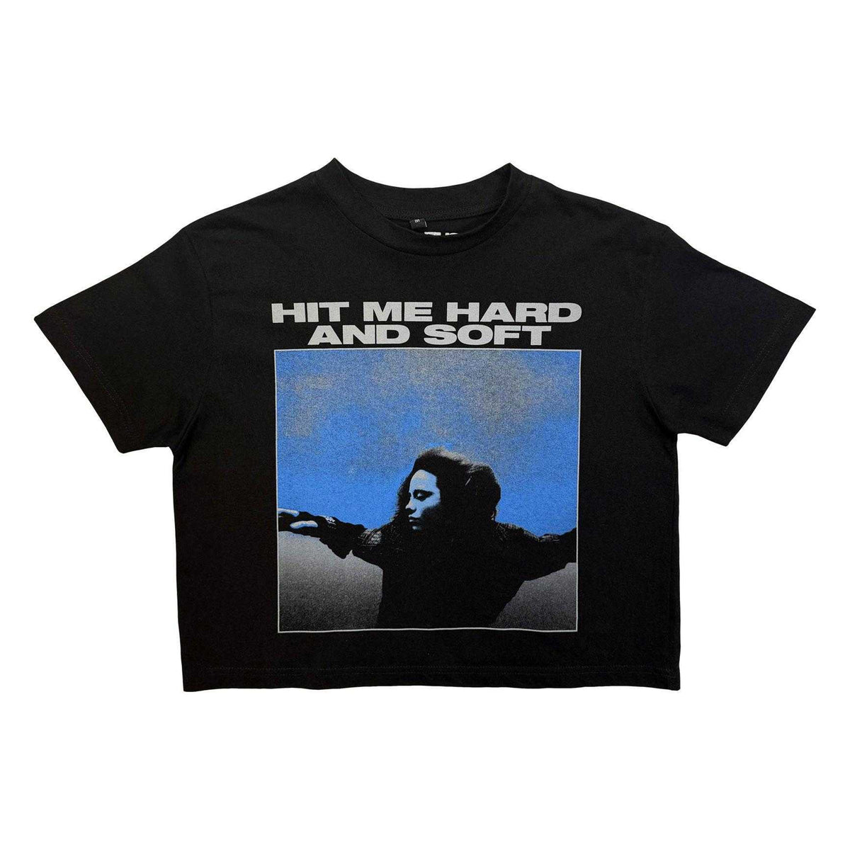 Black - Front - Billie Eilish Womens-Ladies HMHAS Tracklist Back Print Crop Top