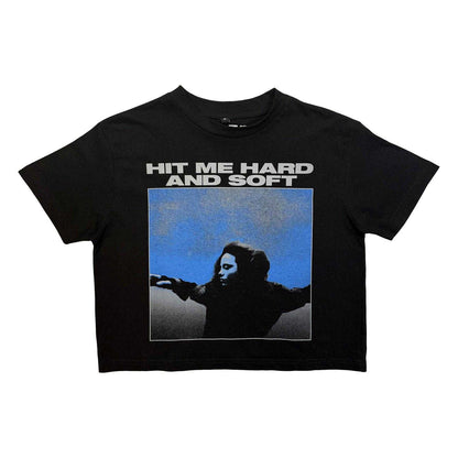 Black - Front - Billie Eilish Womens-Ladies HMHAS Tracklist Back Print Crop Top