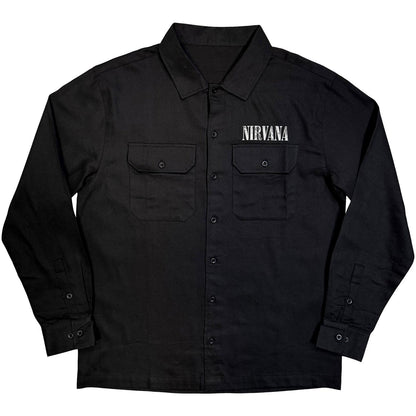 Black - Front - Nirvana Unisex Adult Come As You Are Happy Face Back Print Shirt