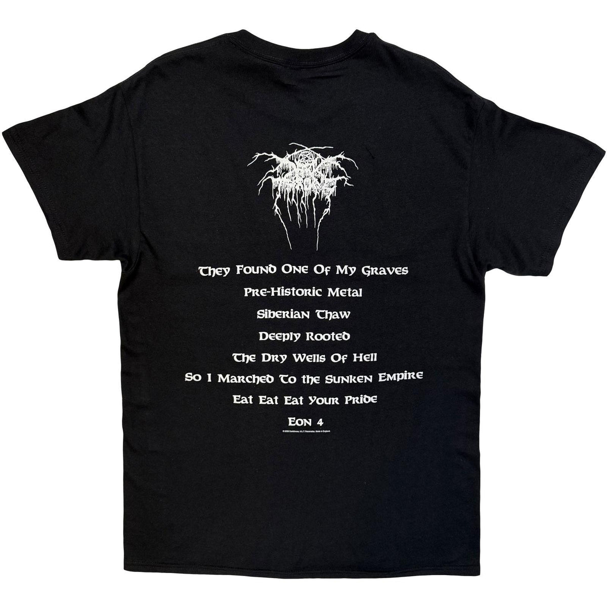 Black - Back - Darkthrone Unisex Adult Pre-Historic Metal T-Shirt
